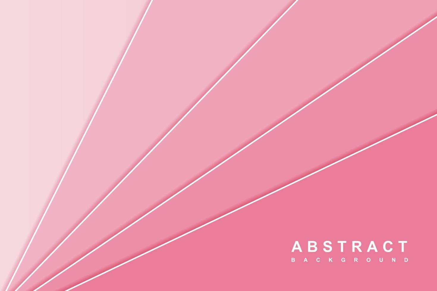 fond rose minimaliste abstrait avec une forme diagonale en couches vecteur