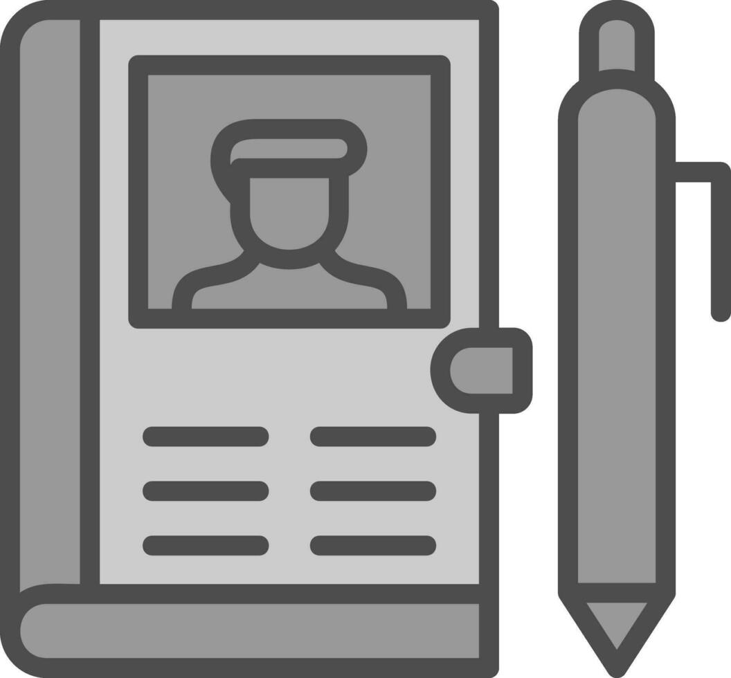 conception d'icône de vecteur de carnet d'adresses