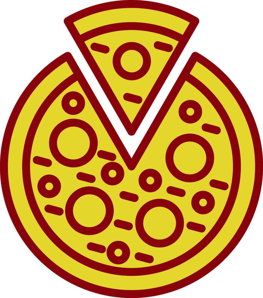 végétarien Pizza vecteur icône conception