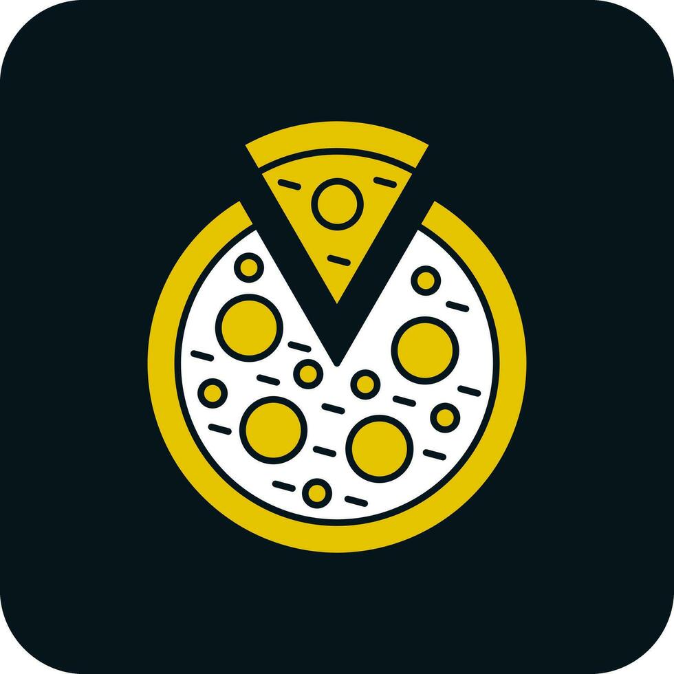 végétarien Pizza vecteur icône conception