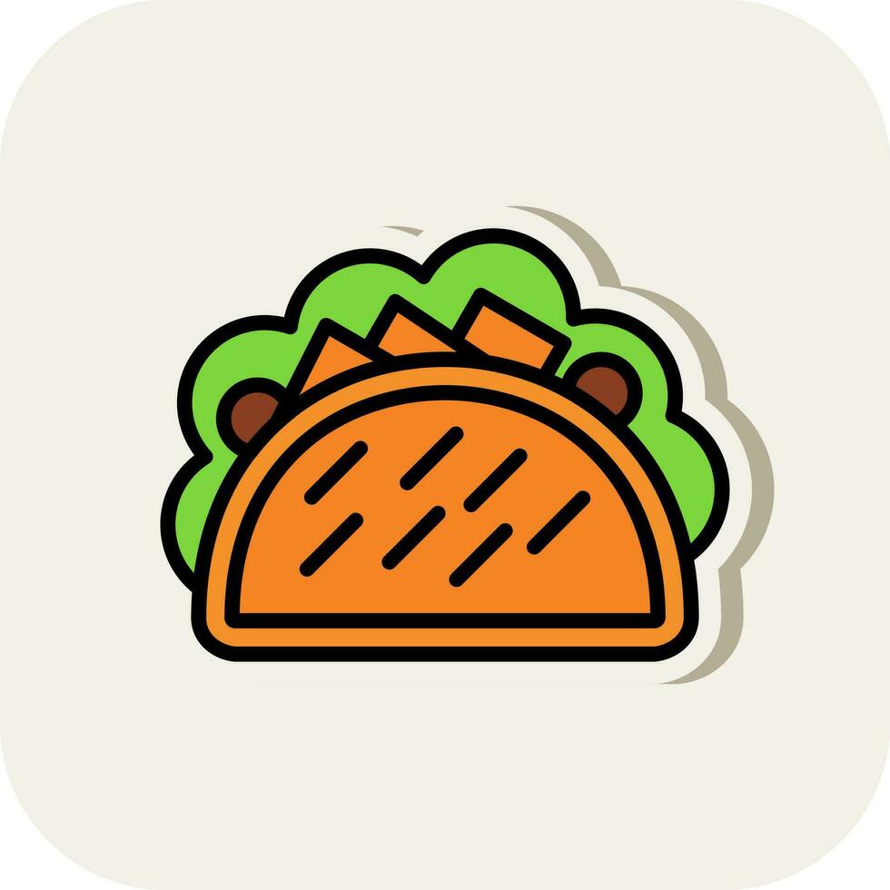 du boeuf tacos vecteur icône conception