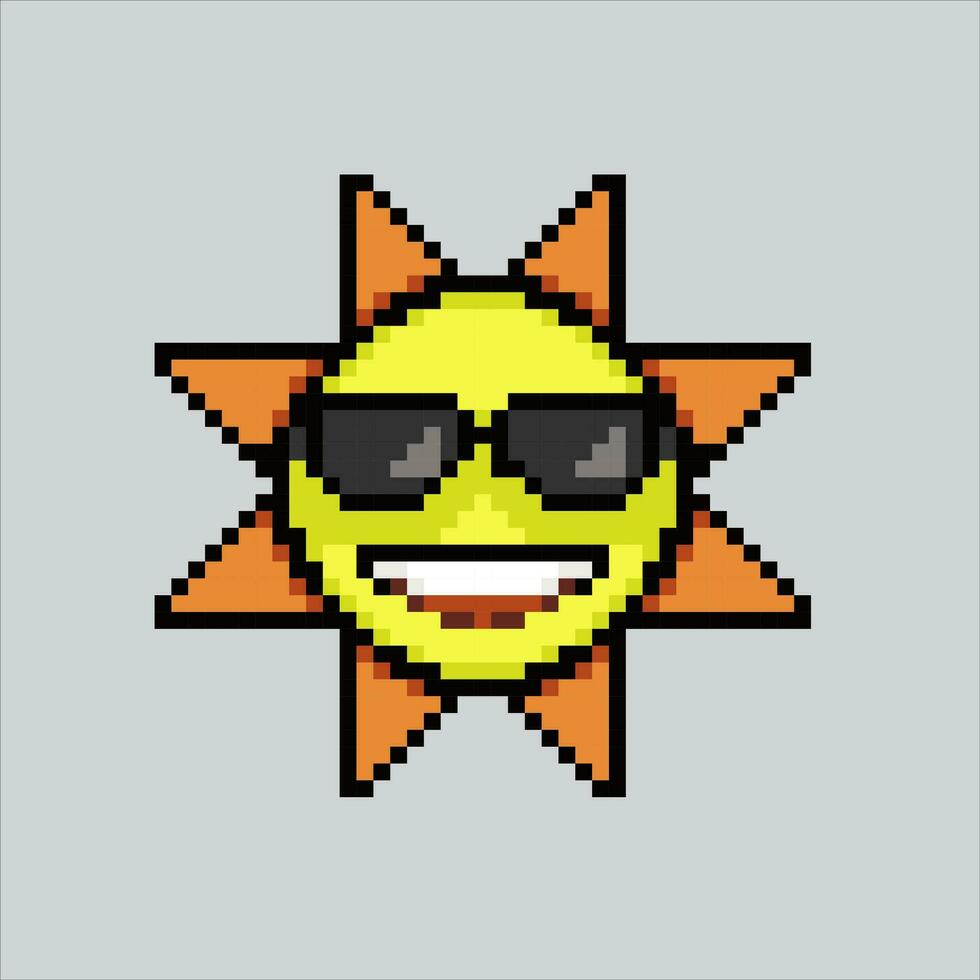 pixel art illustration mignonne Soleil. pixélisé Soleil. mignonne été Soleil icône pixélisé pour le pixel art Jeu et icône pour site Internet et vidéo jeu. vieux école rétro. vecteur