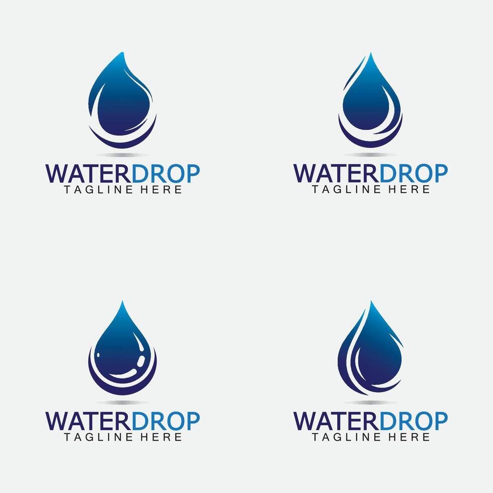 modèle de conception de vecteur de logo goutte d'eau