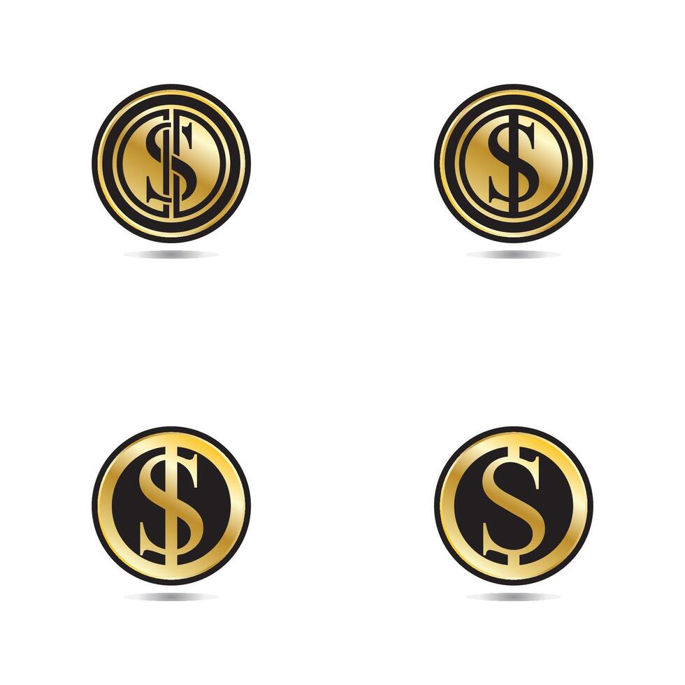 or pièce de monnaie avec dollar signe illustration. vecteur dollar pièce de monnaie icône isolé sur blanc Contexte