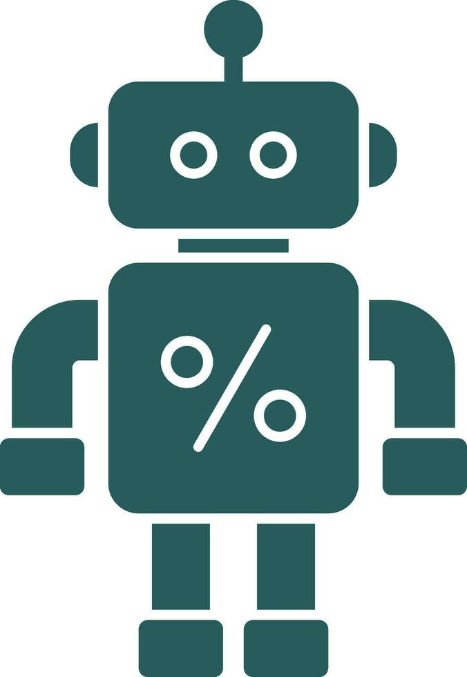 réduit robot vecteur icône conception