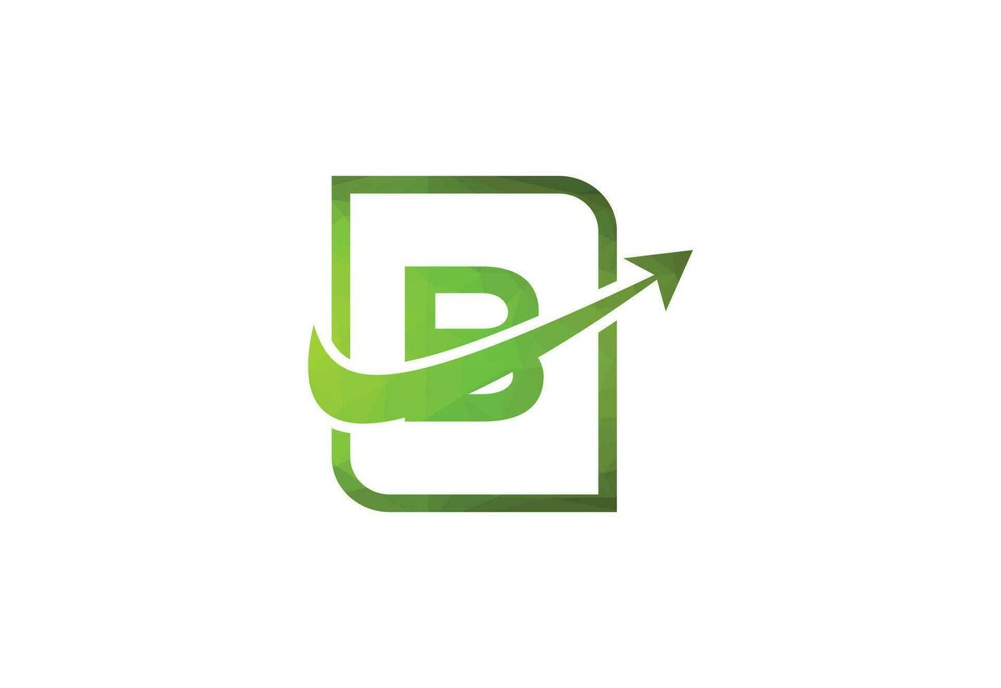 affaires lettre b avec La Flèche graphique logo vecteur icône illustration
