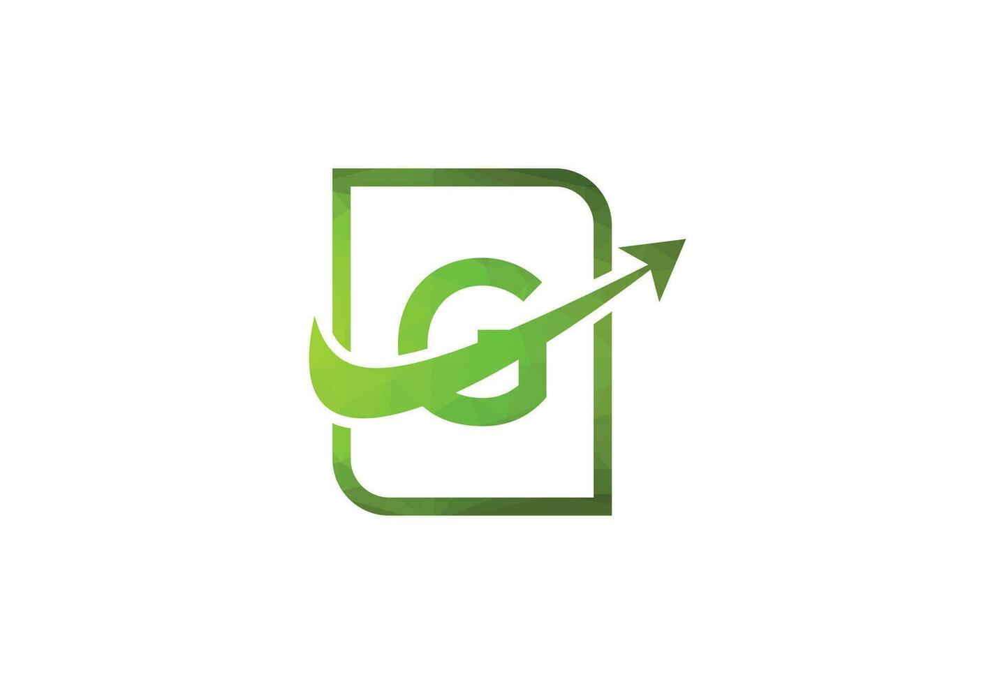 affaires lettre g avec La Flèche graphique logo vecteur icône illustration