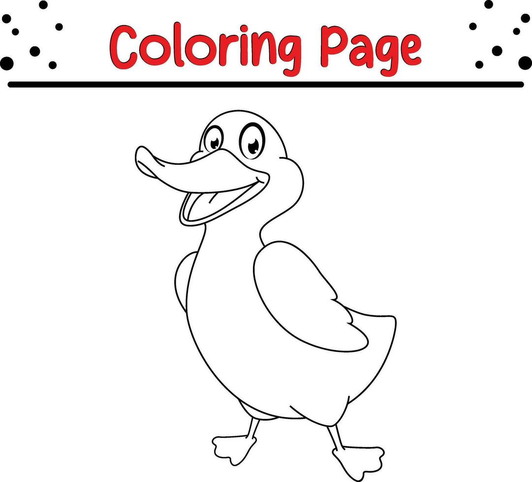 oiseau coloration page pour les enfants. vecteur