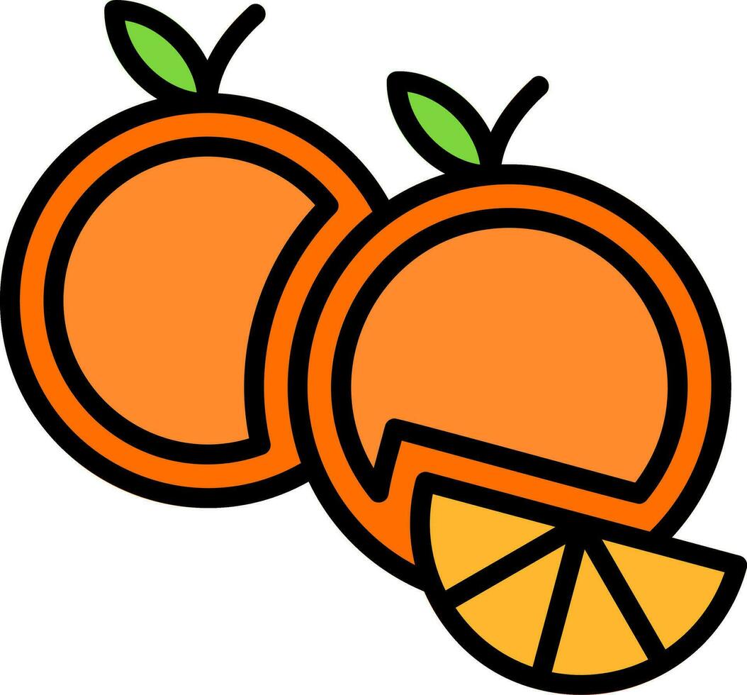 conception d'icône vecteur orange