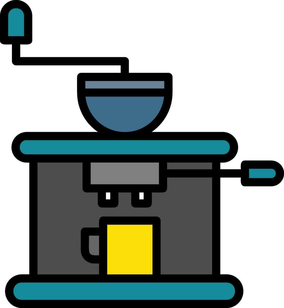 conception d'icône de vecteur de moulin à café