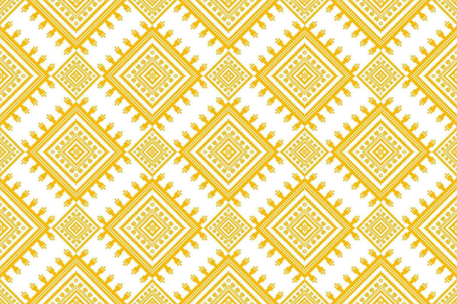 Jaune millésimes traverser point traditionnel ethnique modèle paisley fleur ikat Contexte abstrait aztèque africain indonésien Indien sans couture modèle pour en tissu impression tissu robe tapis rideaux et sarong vecteur