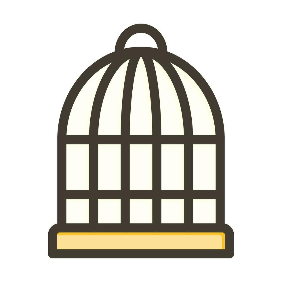 cage vecteur épais ligne rempli couleurs icône pour personnel et commercial utiliser.