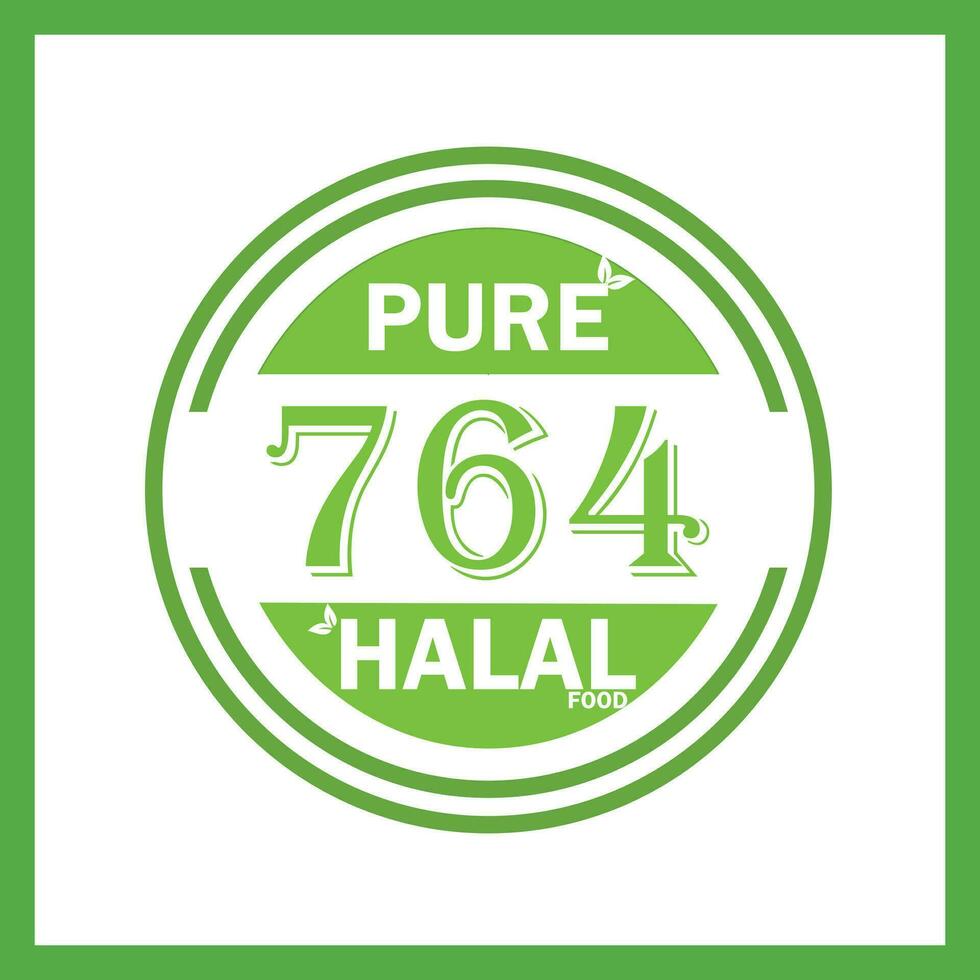 conception avec halal feuille conception 764 vecteur