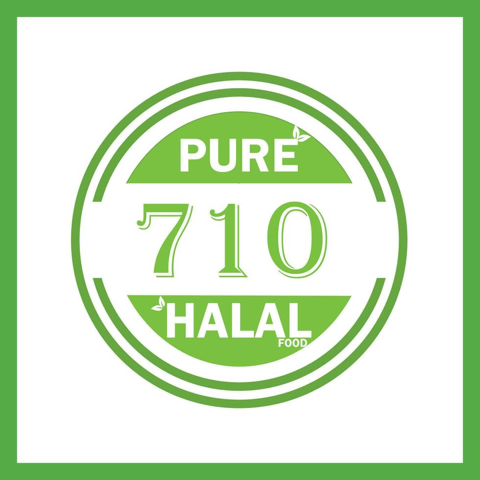 conception avec halal feuille conception 710 vecteur
