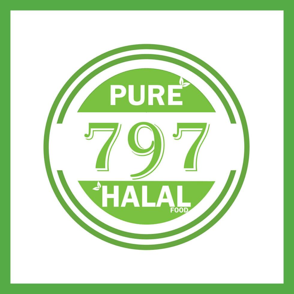 conception avec halal feuille conception 797 vecteur