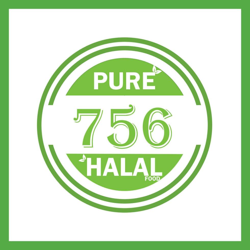conception avec halal feuille conception 756 vecteur