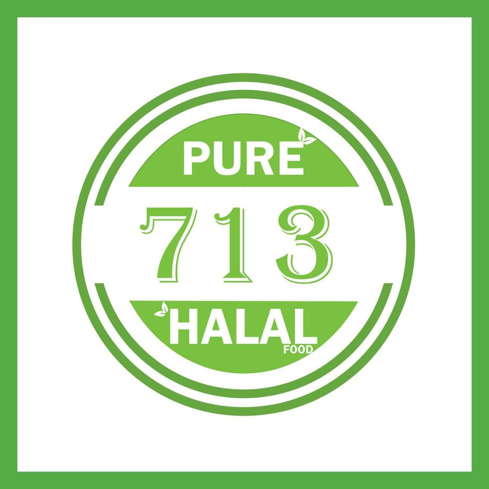conception avec halal feuille conception 713 vecteur