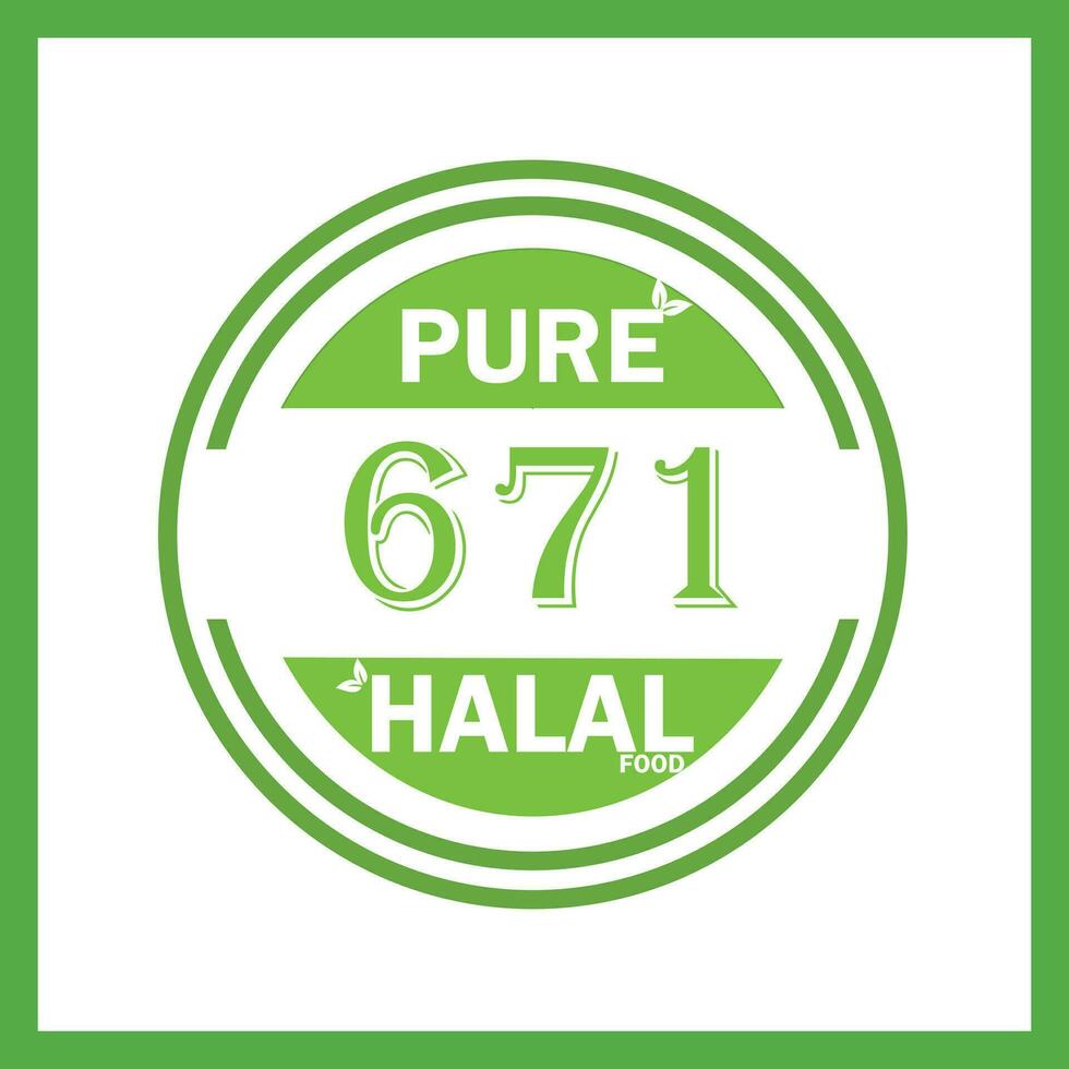 conception avec halal feuille conception 671 vecteur