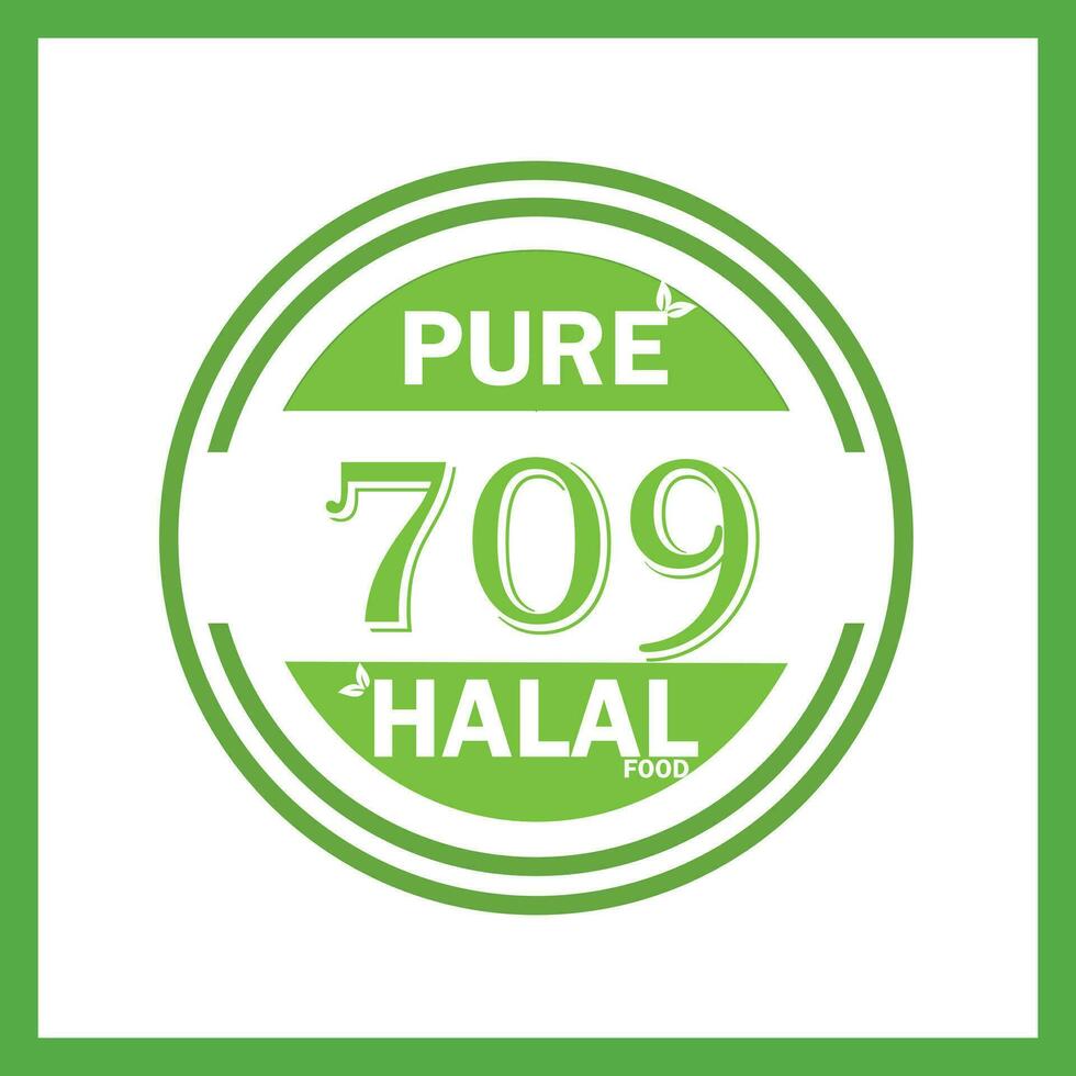 conception avec halal feuille conception 709 vecteur