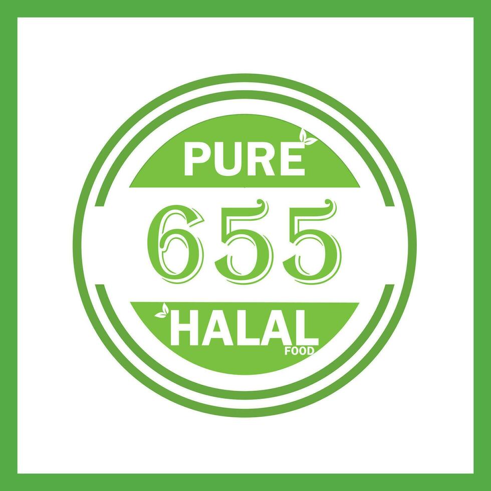 conception avec halal feuille conception 655 vecteur