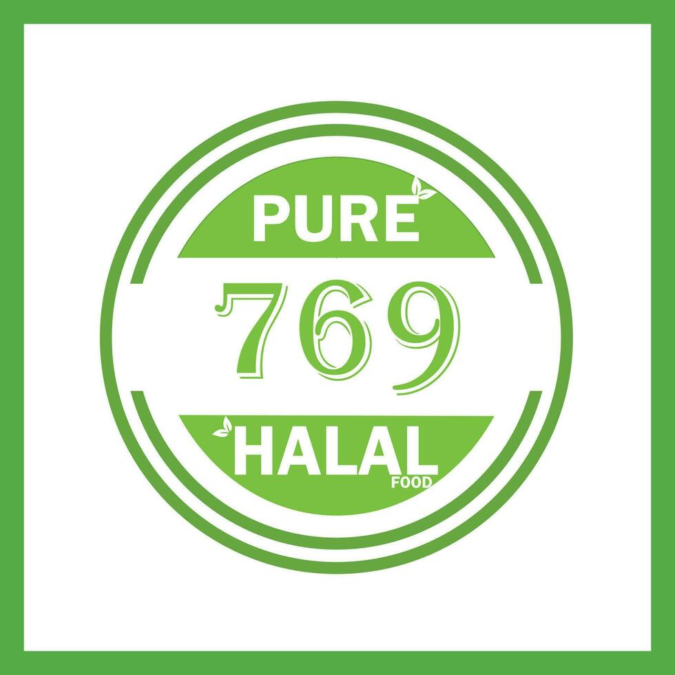 conception avec halal feuille conception 769 vecteur