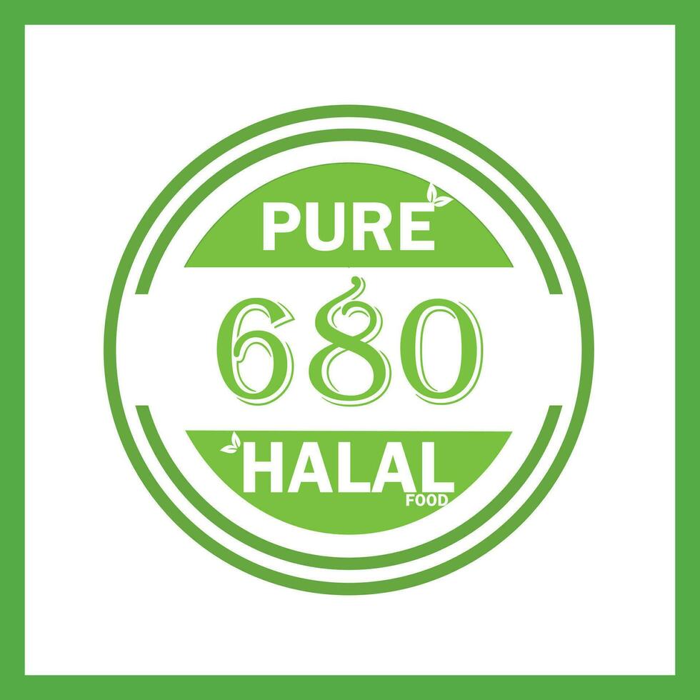 conception avec halal feuille conception 680 vecteur