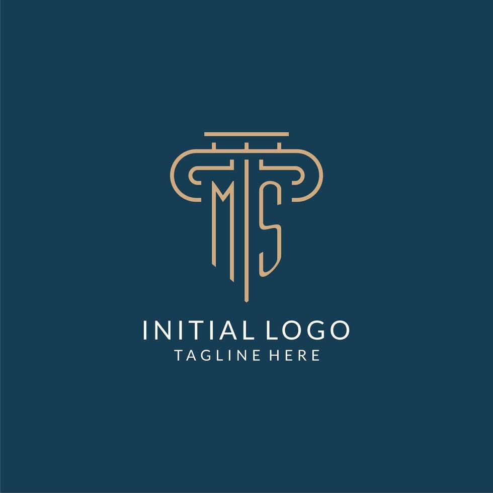 initiale lettre SP pilier logo, loi raffermir logo conception inspiration vecteur