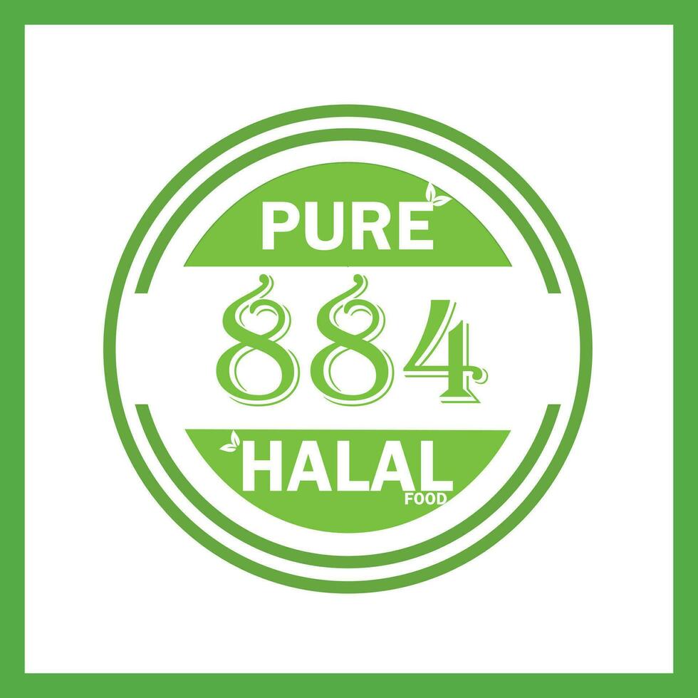 conception avec halal feuille conception 884 vecteur