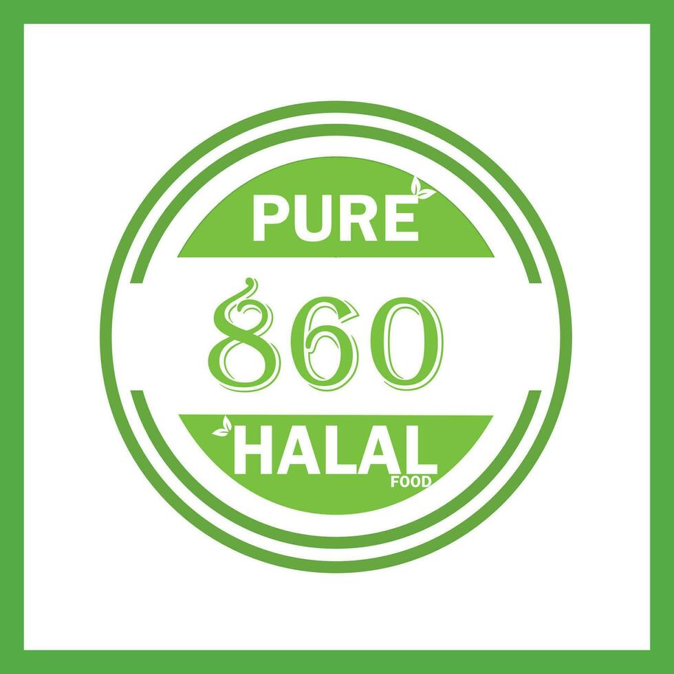 conception avec halal feuille conception 860 vecteur