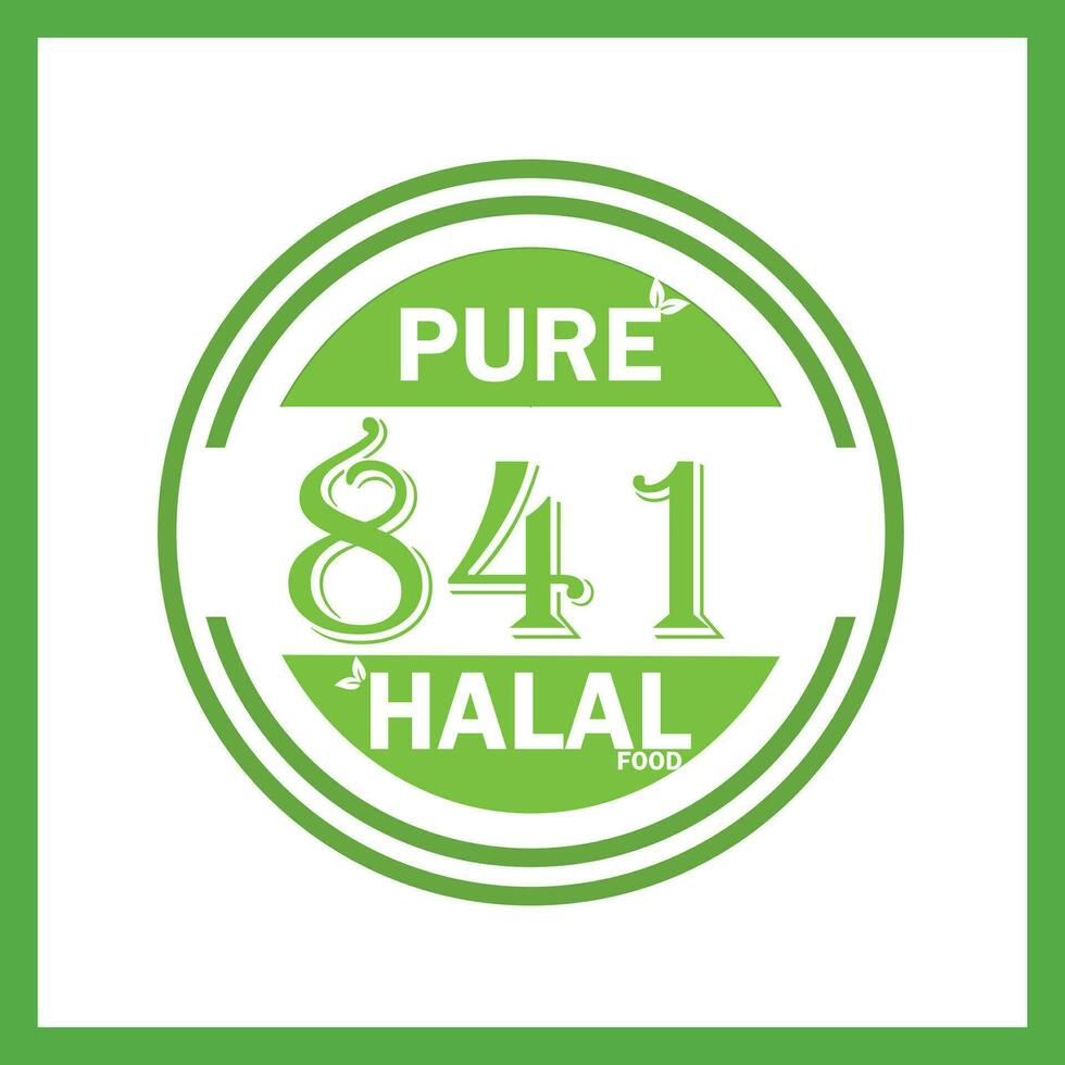 conception avec halal feuille conception 841 vecteur