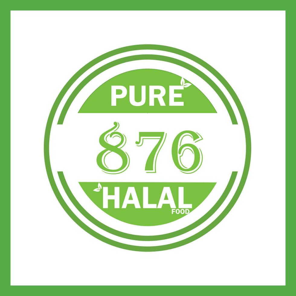conception avec halal feuille conception 876 vecteur