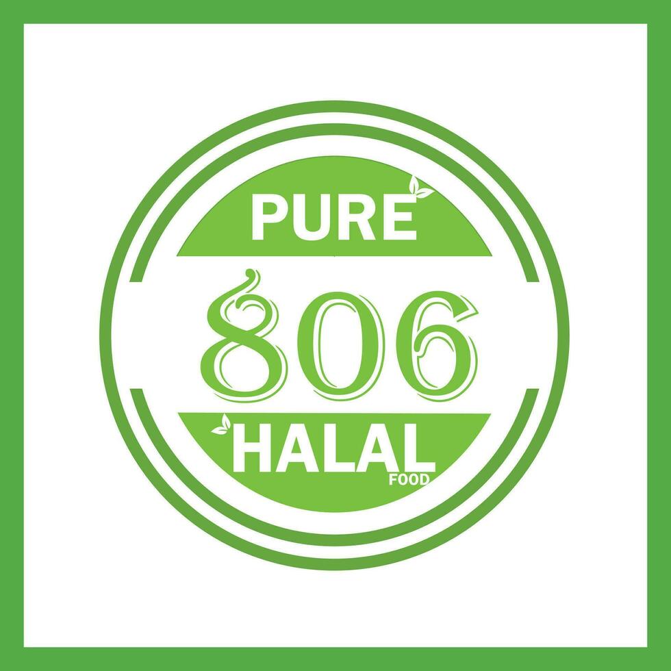 conception avec halal feuille conception 806 vecteur