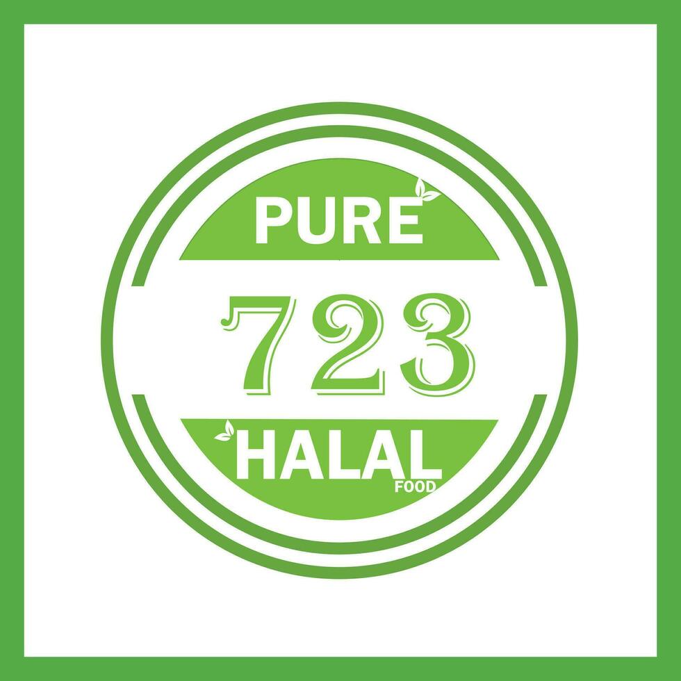 conception avec halal feuille conception 723 vecteur