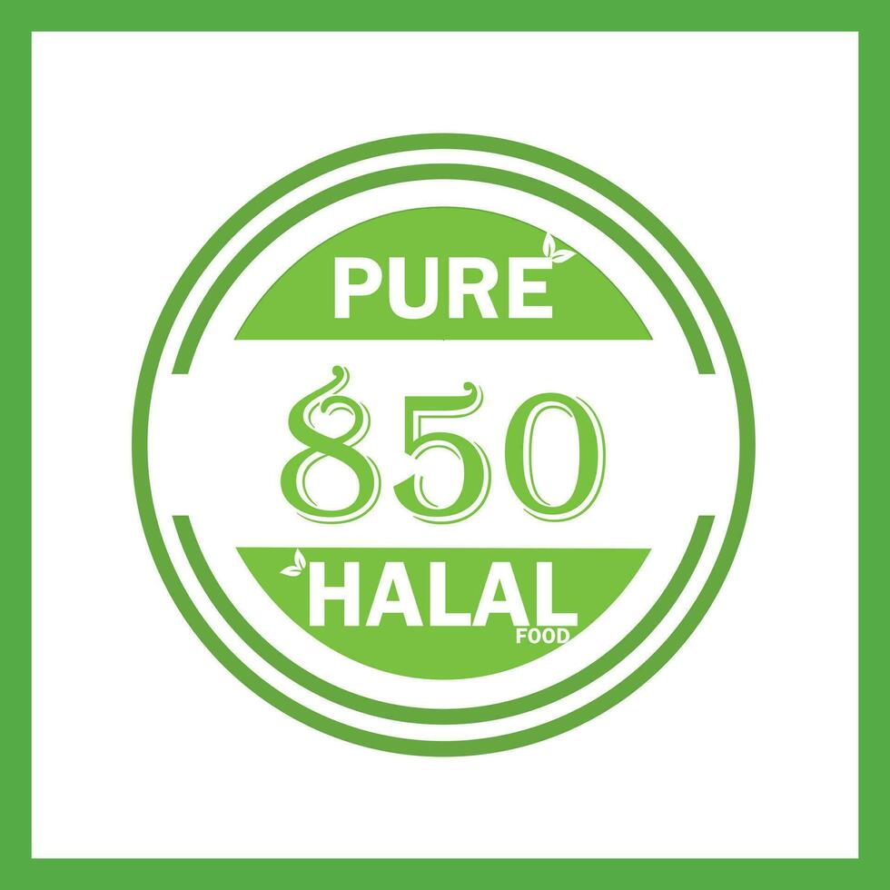 conception avec halal feuille conception 850 vecteur