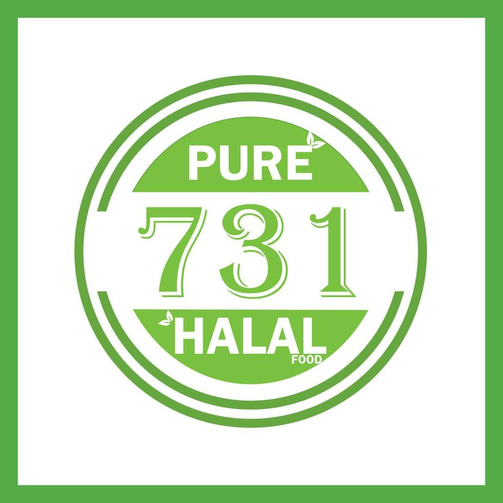 conception avec halal feuille conception 731 vecteur