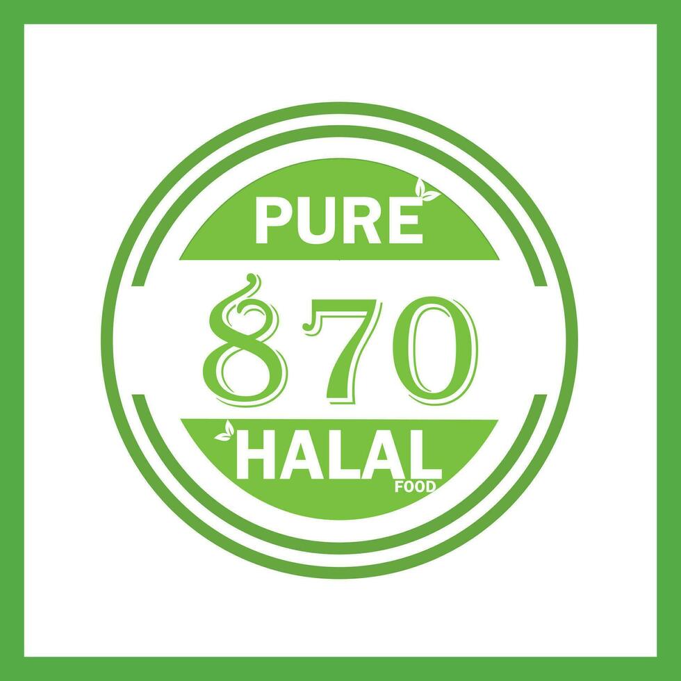 conception avec halal feuille conception 870 vecteur