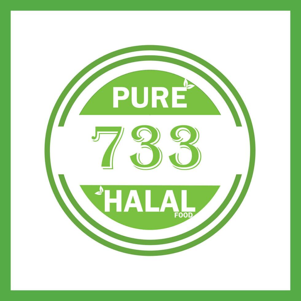 conception avec halal feuille conception 733 vecteur