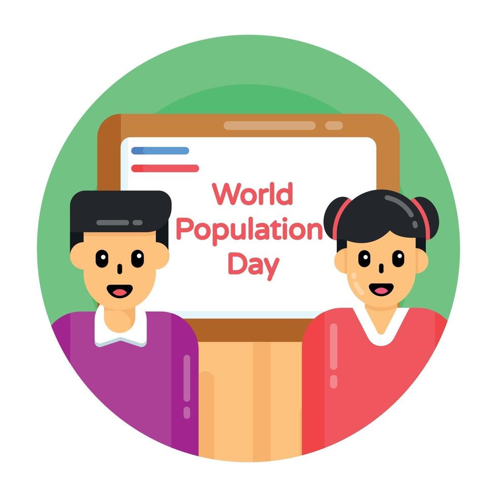 journée mondiale de la population vecteur