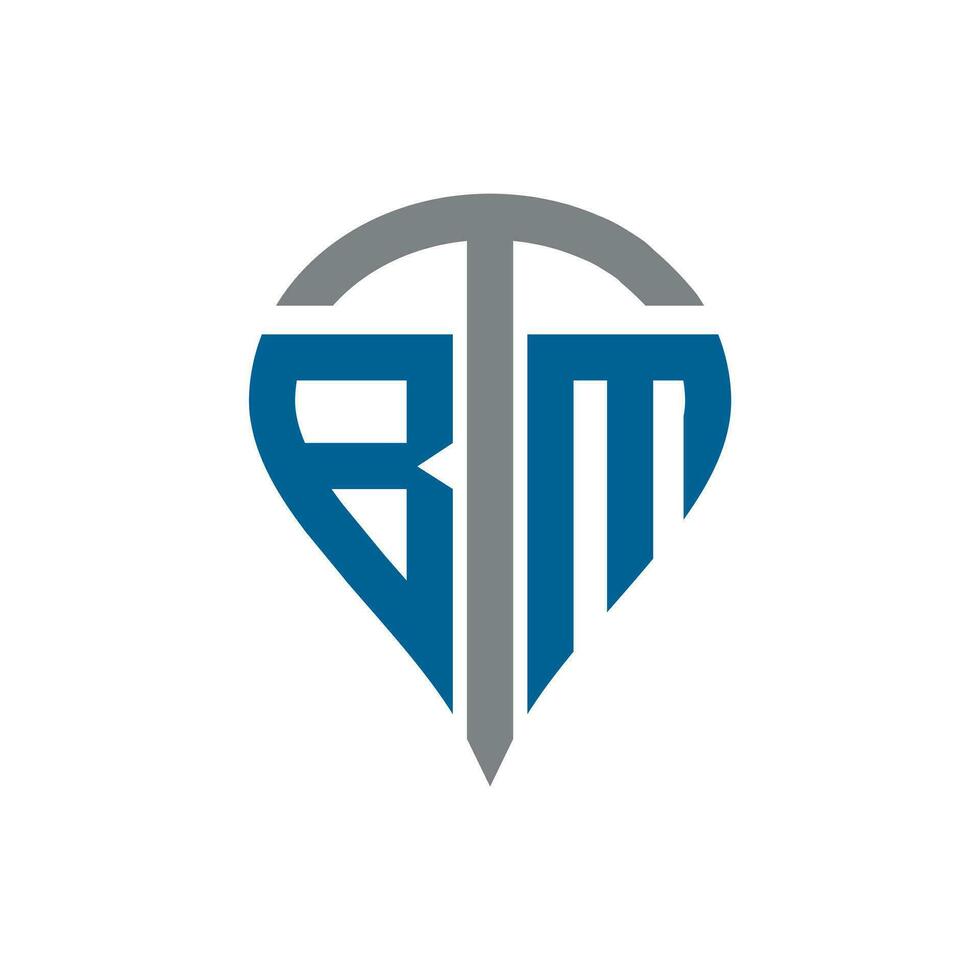 btm lettre logo. btm Créatif monogramme initiales lettre logo concept. btm unique moderne plat abstrait vecteur lettre logo conception.
