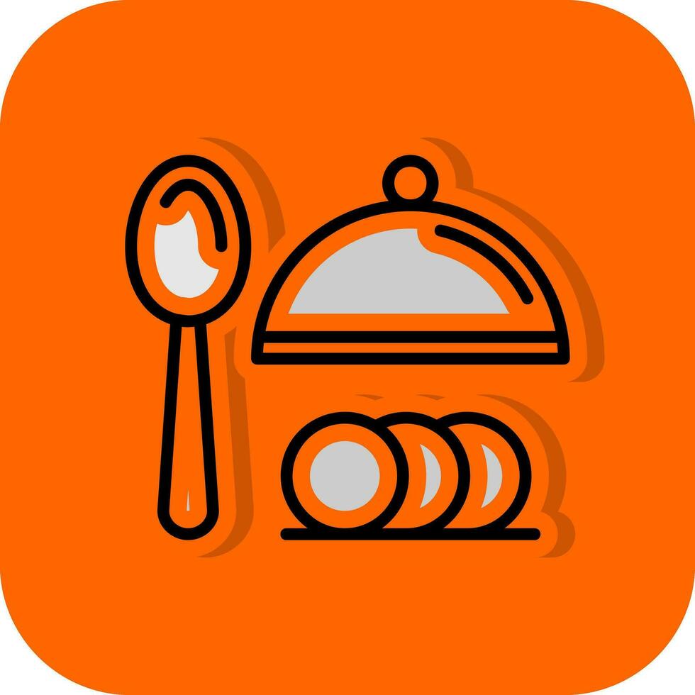 conception d'icône de vecteur de dîner
