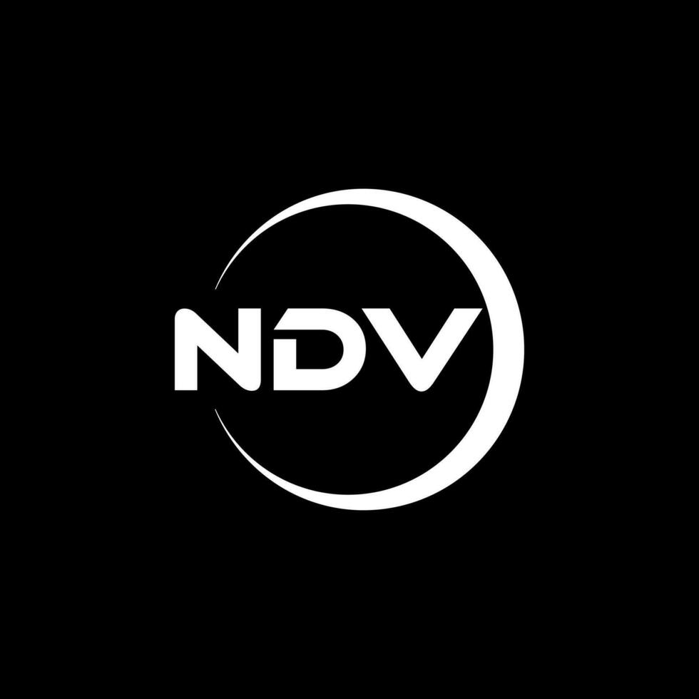 ndv lettre logo conception, inspiration pour une unique identité. moderne élégance et Créatif conception. filigrane votre Succès avec le frappant cette logo. vecteur