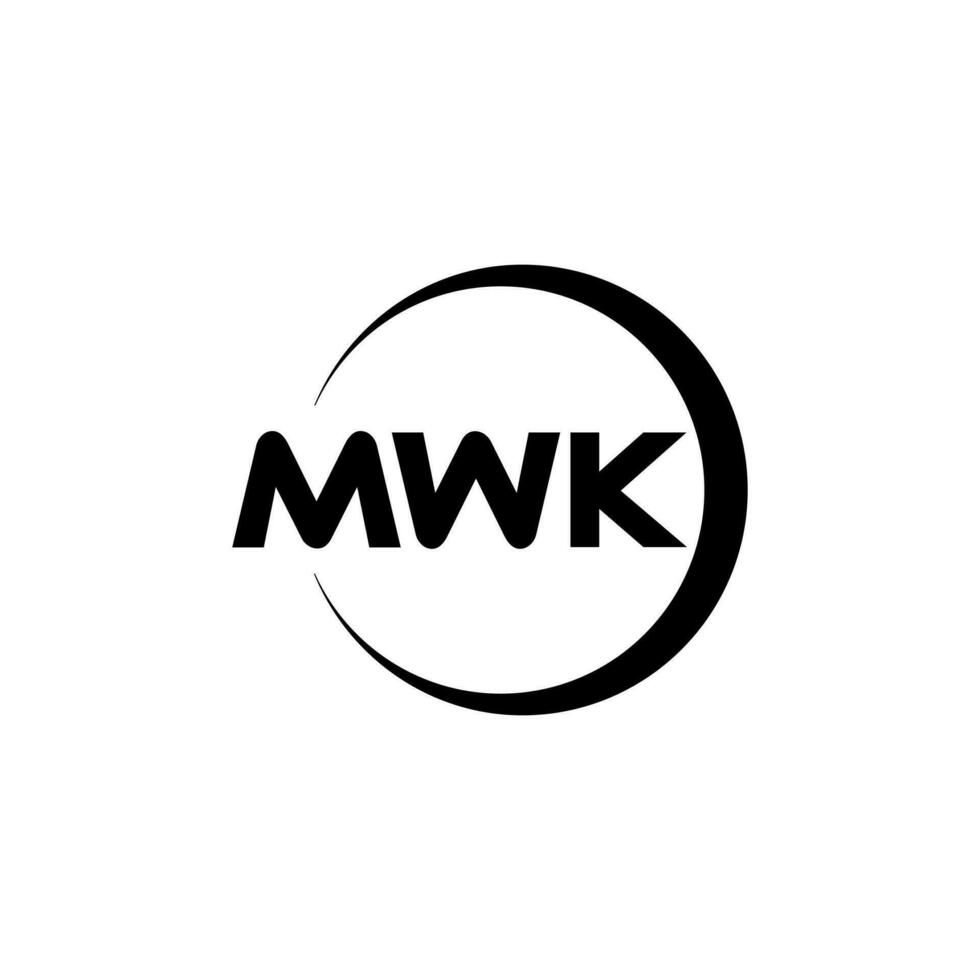 mwk lettre logo conception, inspiration pour une unique identité. moderne élégance et Créatif conception. filigrane votre Succès avec le frappant cette logo. vecteur