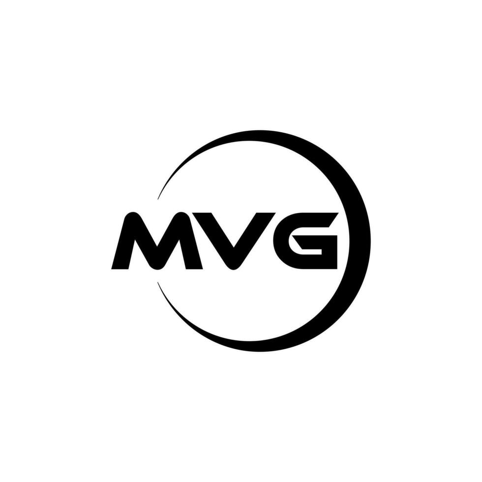 mvg lettre logo conception, inspiration pour une unique identité. moderne élégance et Créatif conception. filigrane votre Succès avec le frappant cette logo. vecteur