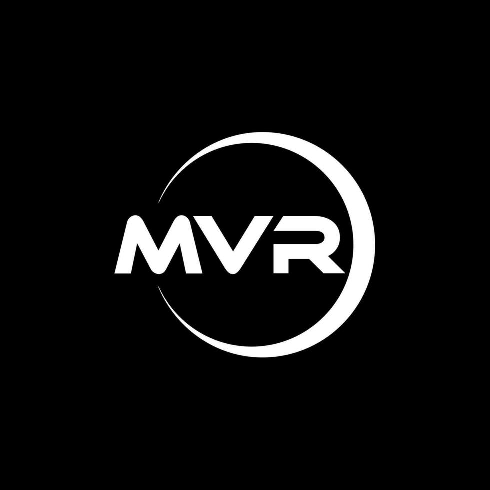 mvr lettre logo conception, inspiration pour une unique identité. moderne élégance et Créatif conception. filigrane votre Succès avec le frappant cette logo. vecteur