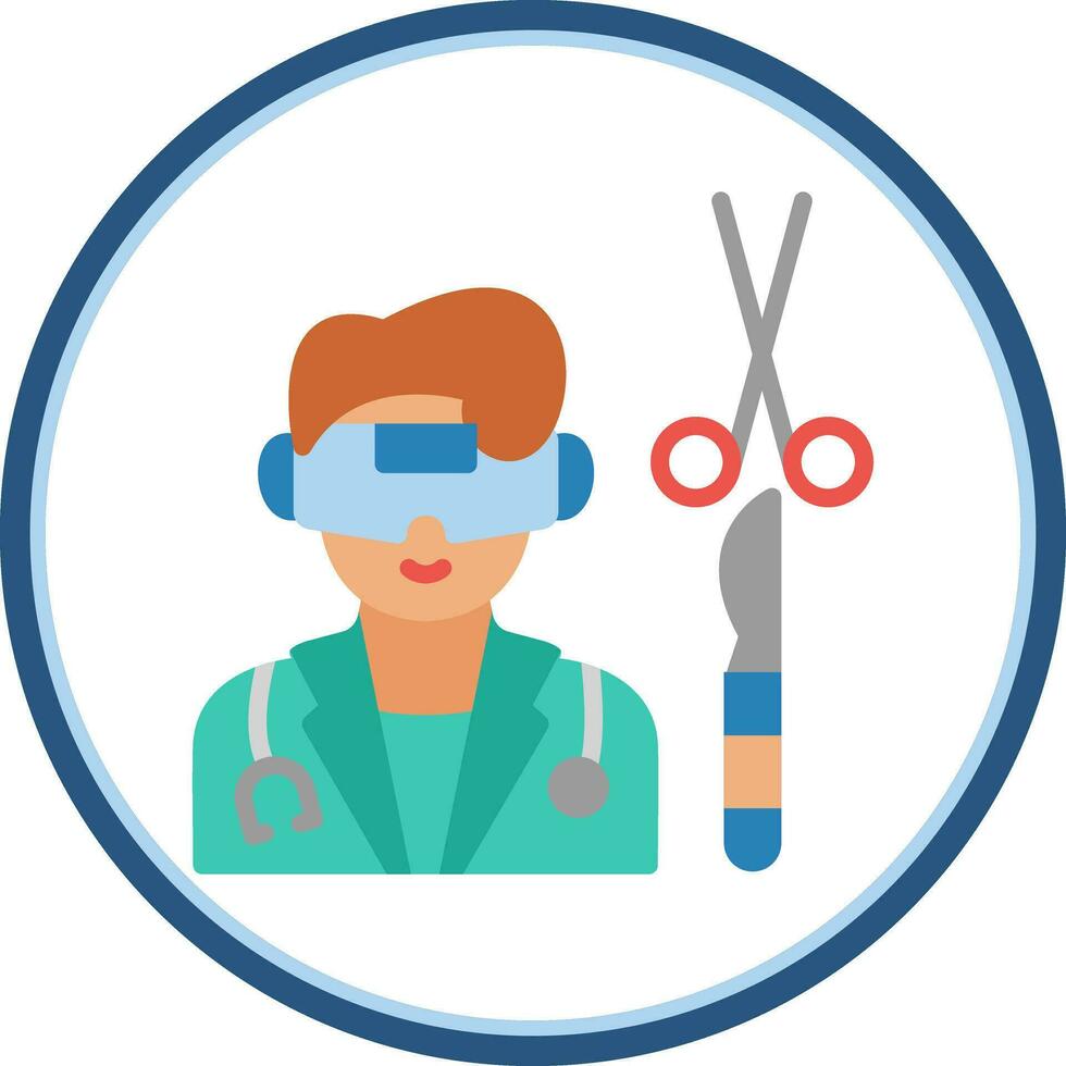 virtuel réalité chirurgie vecteur icône conception