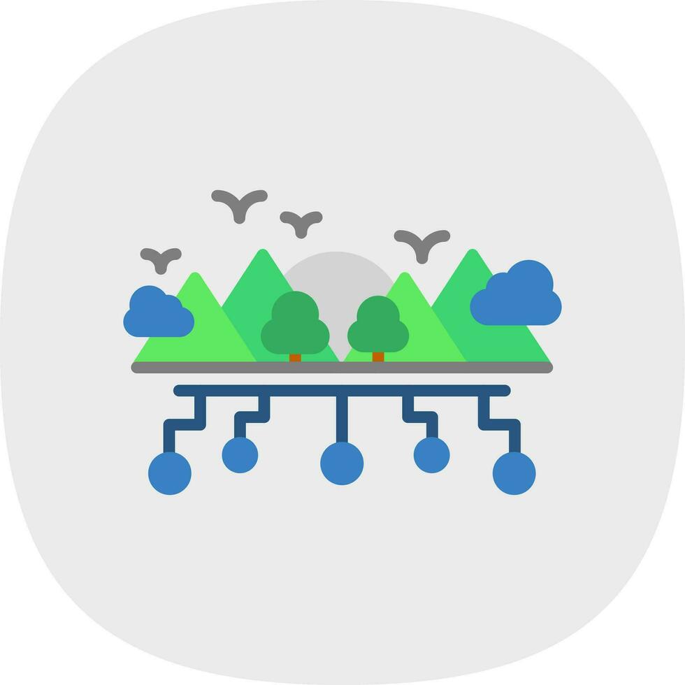 généré par ai paysages vecteur icône conception