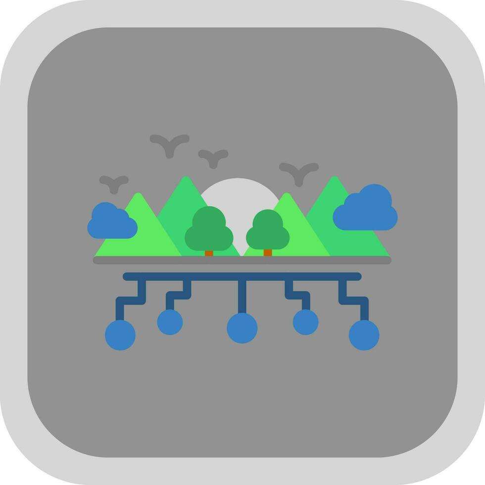 généré par ai paysages vecteur icône conception