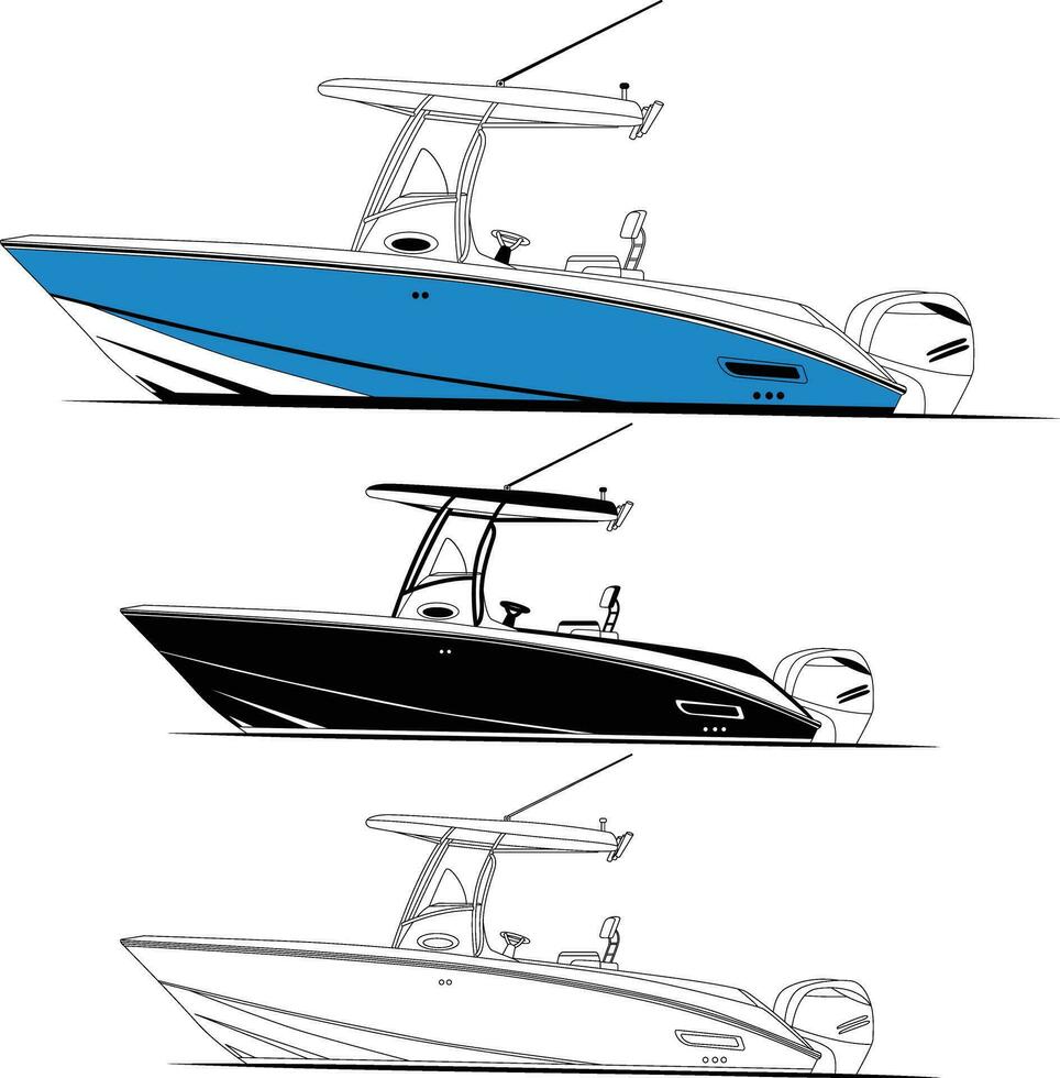 haute qualité pêche bateau vecteur pour mer lequel est imprimable sur divers matériaux.