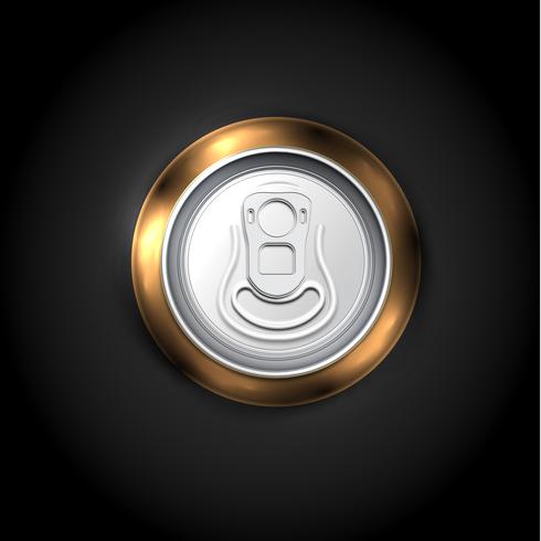 Bière ou canette de soda réaliste du haut, illustration vectorielle vecteur
