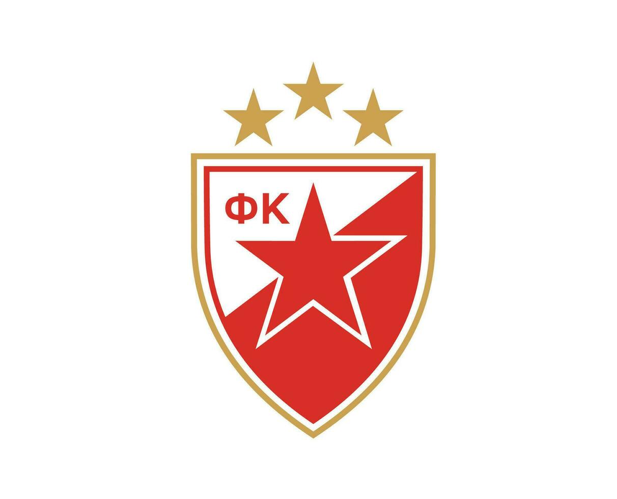 crête zvezda club logo symbole Serbie ligue Football abstrait conception vecteur illustration